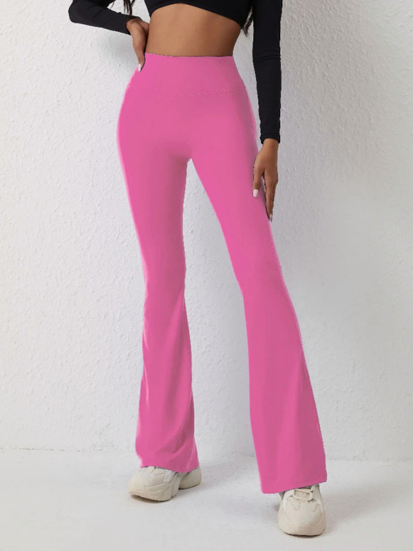 New peach yoga high waist hip lifting leggings and flared pants - Image 4