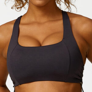 New drawstring yoga wear breathable solid color yoga bra