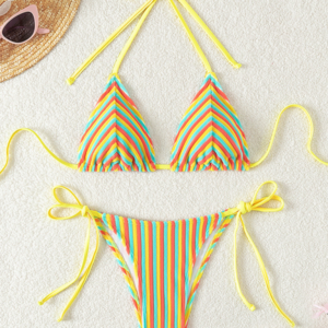 Halter neck bikini summer beach vacation swimsuit