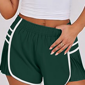Ladies new style sports quick-drying pleated shorts