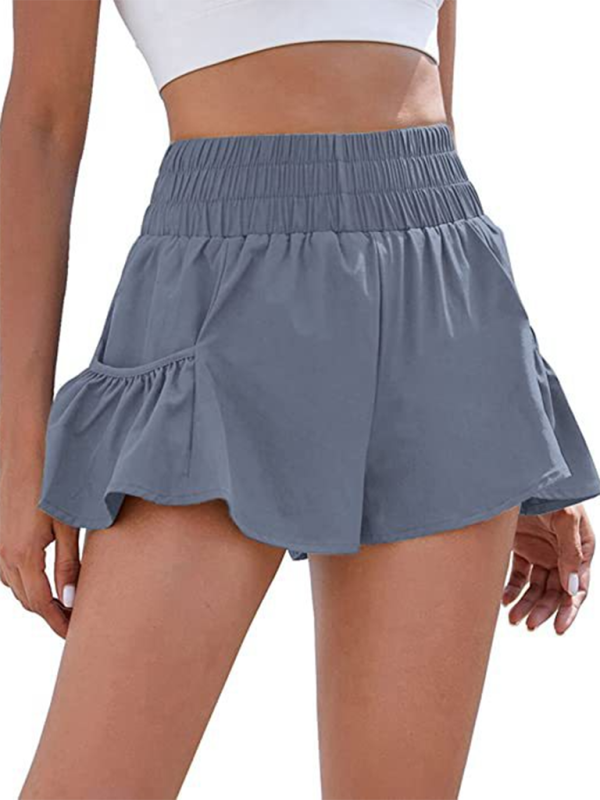 Women's Fitness Running Quick Dry High Waist Shorts with Pockets - Image 11