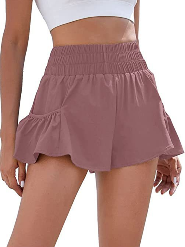 Women's Fitness Running Quick Dry High Waist Shorts with Pockets - Image 3