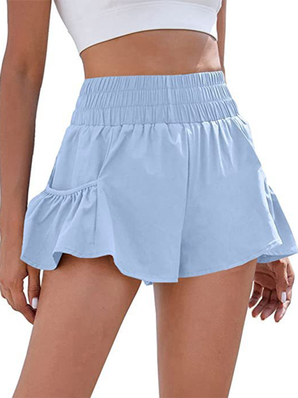 Women's Fitness Running Quick Dry High Waist Shorts with Pockets - Image 8