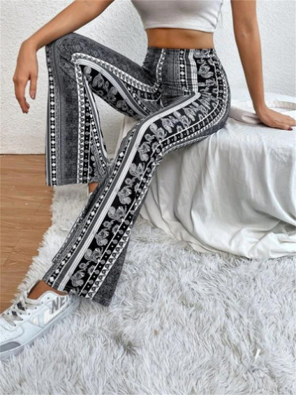 Boho Printed Skinny Micro Slim Sexy Casual Pants - Image 3