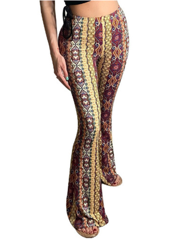 Boho Printed Skinny Micro Slim Sexy Casual Pants - Image 12