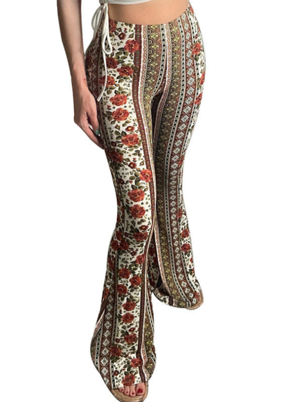 Boho Printed Skinny Micro Slim Sexy Casual Pants - Image 2