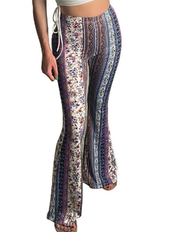 Boho Printed Skinny Micro Slim Sexy Casual Pants - Image 14