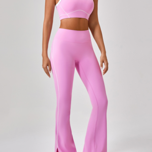 Skinny Outdoor Sports Clashing Color Camisole Underwear + Pants Set Yoga wear