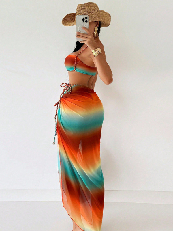 Tie-dye braided floor-length bikini - Image 2