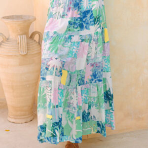 New teal bohemian resort beach skirt