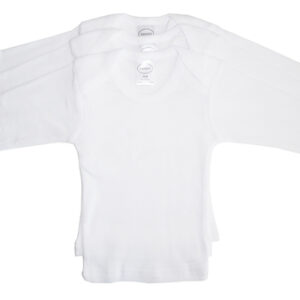 Long Sleeve White Lap T-shirt