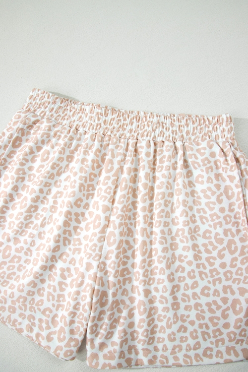 Leopard Zip Polo Top & Elastic Shorts Set - Image 4