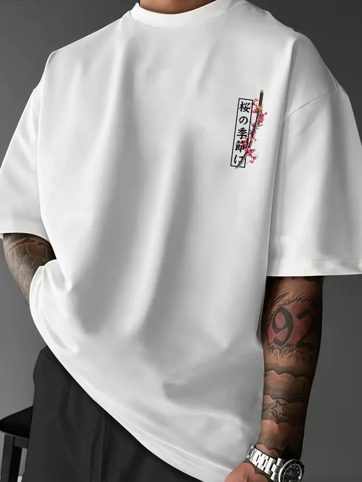 Men's Summer Loose-fit T-shirt Suitable For - Image 10