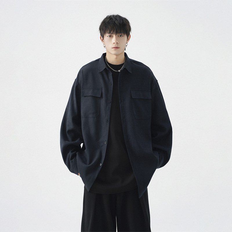 Men's Loose Large Size Casual Work Shirt Jacket - Image 5