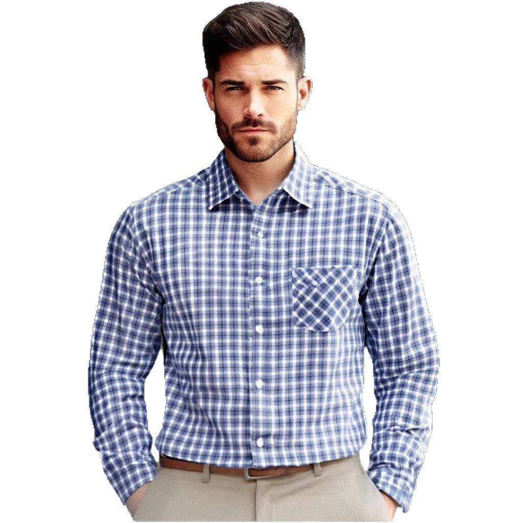 Base-layer Multi-color Plus-size Shirt Turn-down Collar Plaid Shirt - Image 3
