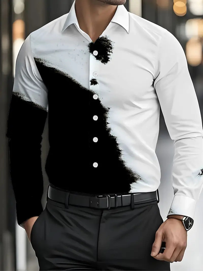 3D-printed Slim-fit Mens Long-sleeve Shirt - Image 10