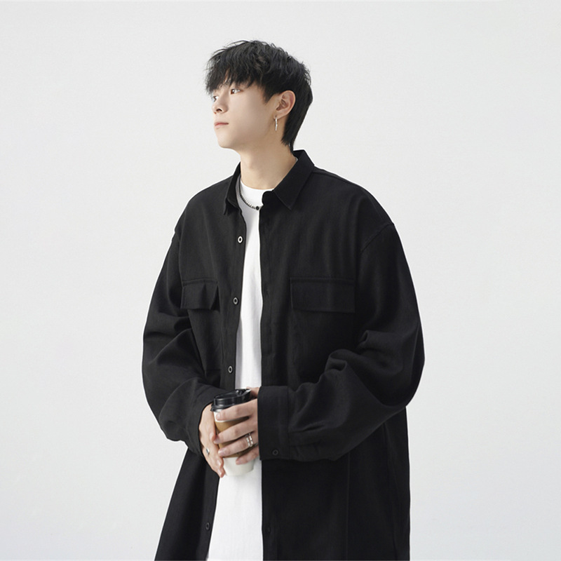 Men's Loose Large Size Casual Work Shirt Jacket - Image 6