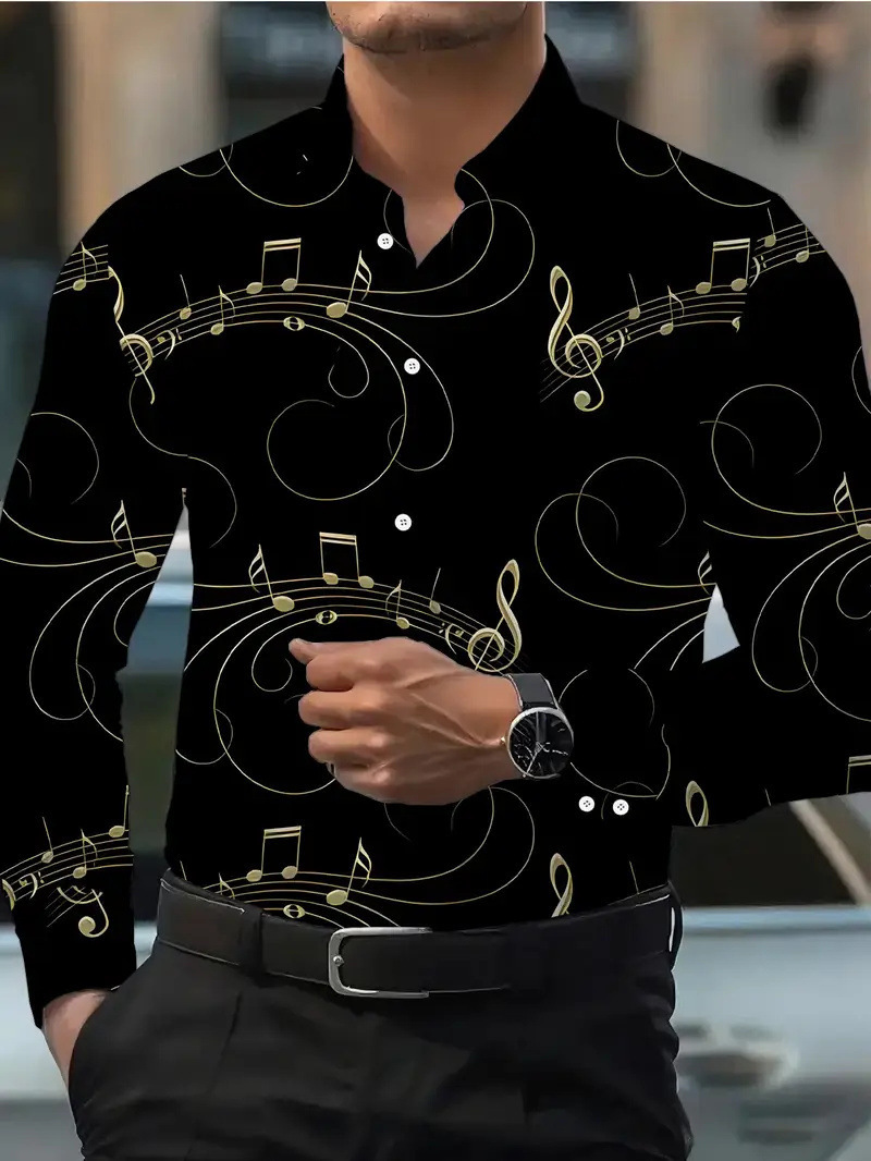 3D-printed Slim-fit Mens Long-sleeve Shirt - Image 2
