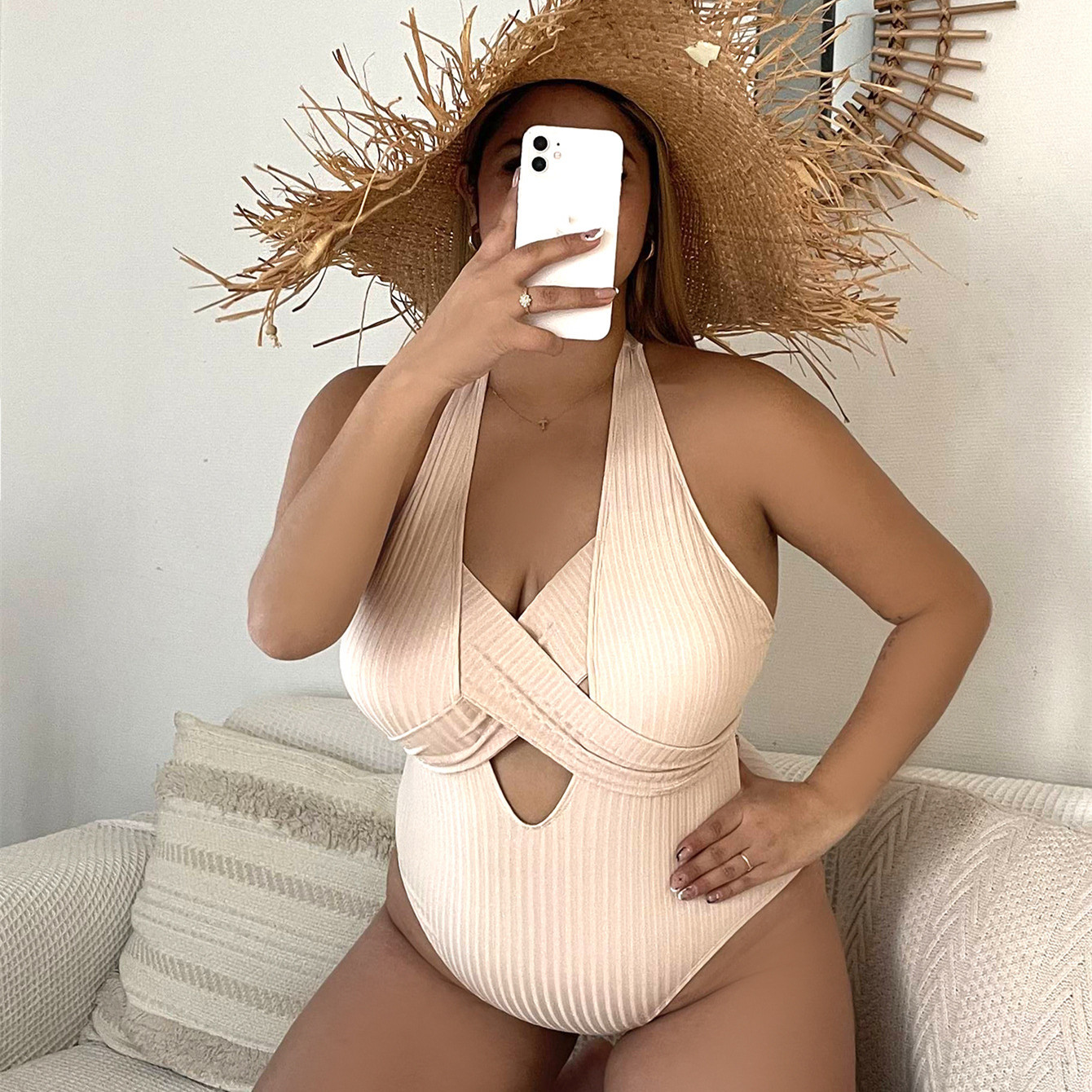 Women's Fashion Plus Size One Piece Swimwear - Image 8