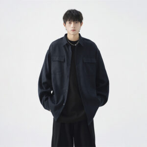 Men's Loose Large Size Casual Work Shirt Jacket
