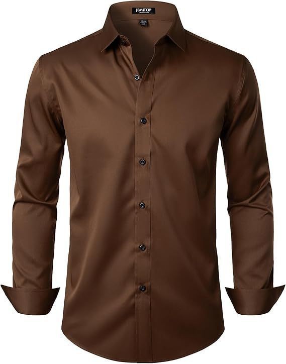 Stretch White Button-Down Mens Plus-Size Shirt Business Best-Selling Amazon Shirt - Image 9