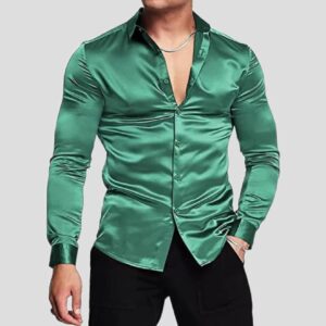 Men's Fashion Lapel Casual Long-Sleeve Shirt