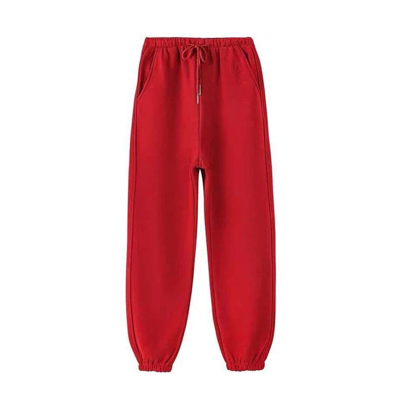 Winter Women Harem Pants Drawstring Fleece Long Thicken Y2K Sweatpants Joggers Trousers Sports Casual Soild Color Warm Pants - Image 7