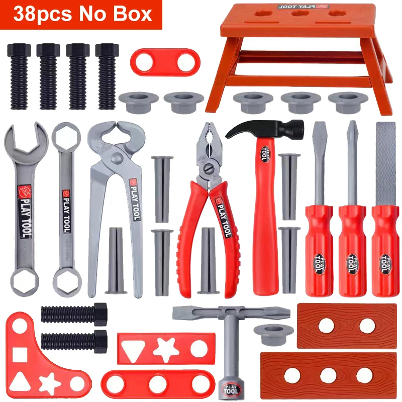 Children's Tool Set with Electric Toy Drill Kids Power Construction Toy Pretend Play Toy Tools Kit for Toddler Boys Girls Child - Image 14