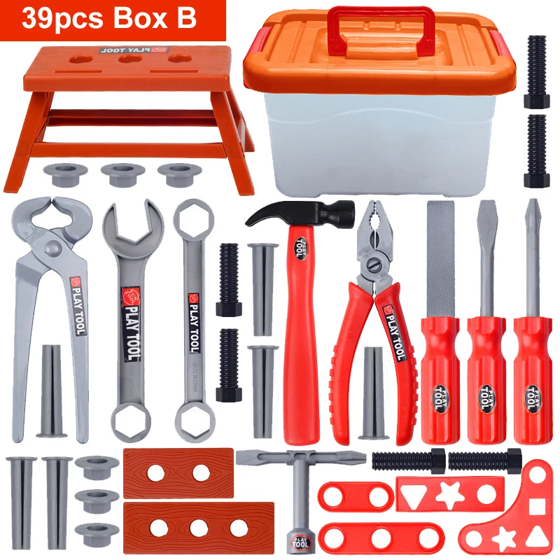 Children's Tool Set with Electric Toy Drill Kids Power Construction Toy Pretend Play Toy Tools Kit for Toddler Boys Girls Child - Image 13