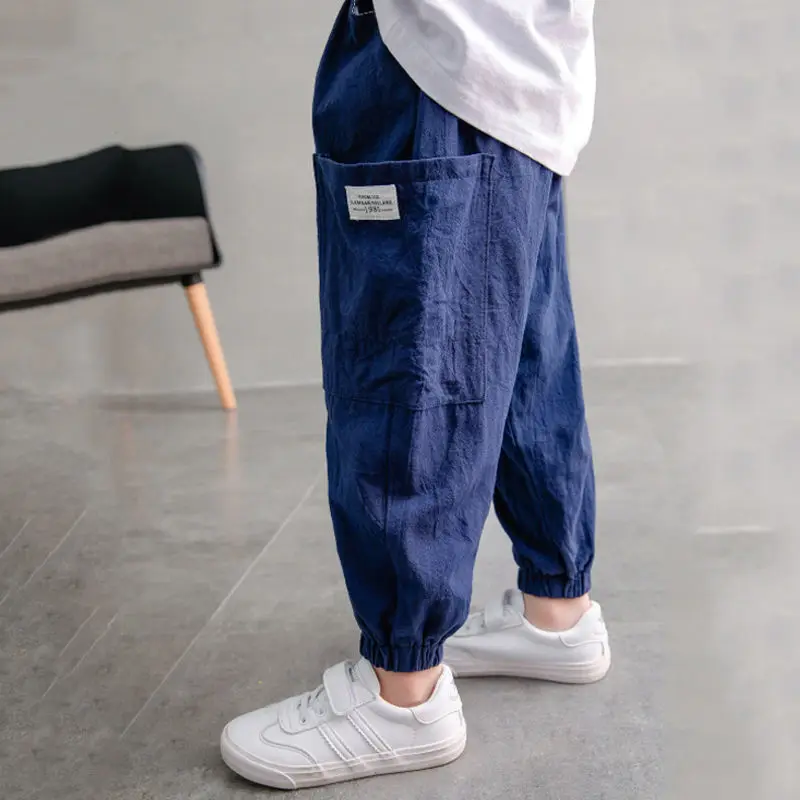 Baby Pants Boy Loose Harem Pants Cotton and Linen - Image 8
