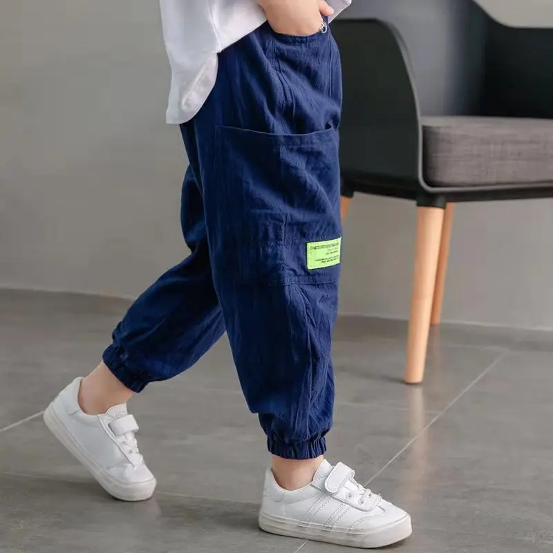 Baby Pants Boy Loose Harem Pants Cotton and Linen - Image 5