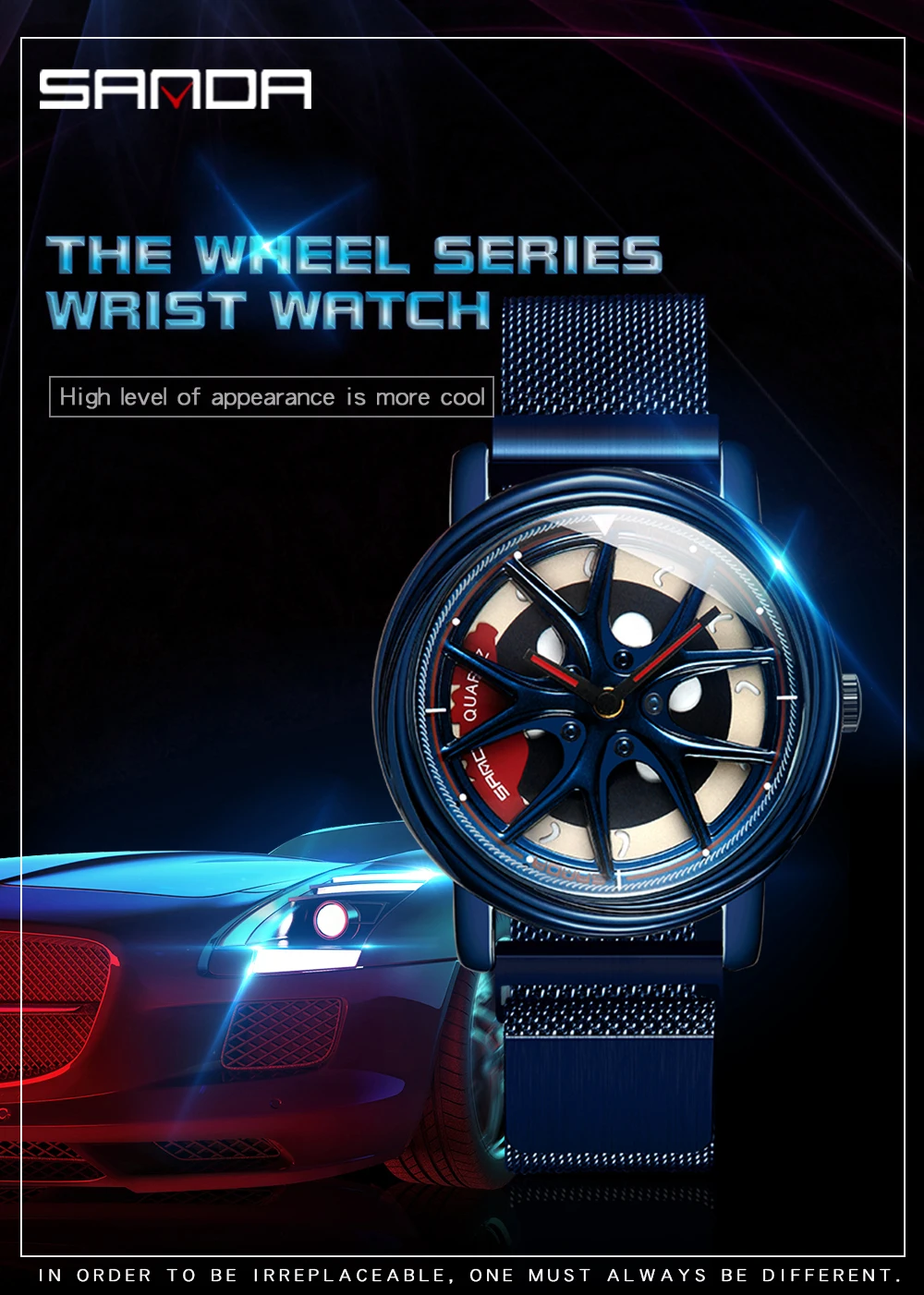 Men Watch Car Wheel Rim Hub Dial Male Wristwatch Skeleton Man Black Waterproof Watches Stainless Steel Quartz Relogio Masculino - Image 22