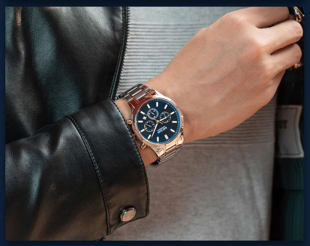 MEGIR Watches for Men 2021 New Chronograph Quartz Watch Luxury Stainless Steel Wristwatch Man Relogios Masculino часы мужские - Image 34