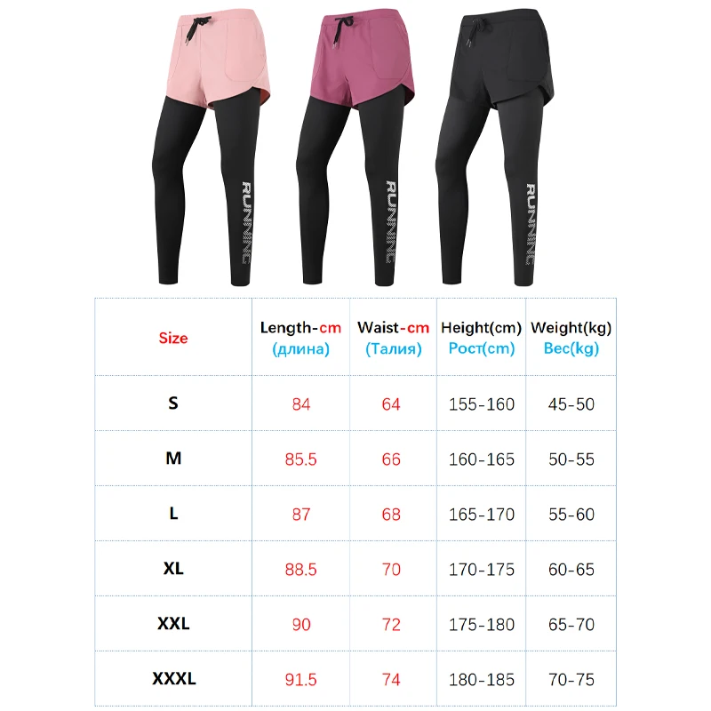 Women Running Trousers 2 In 1 Yoga Sports Fitness Leggings Quick Dry Jogger Training Sportpants High Waist Female Gym Pants - Image 6
