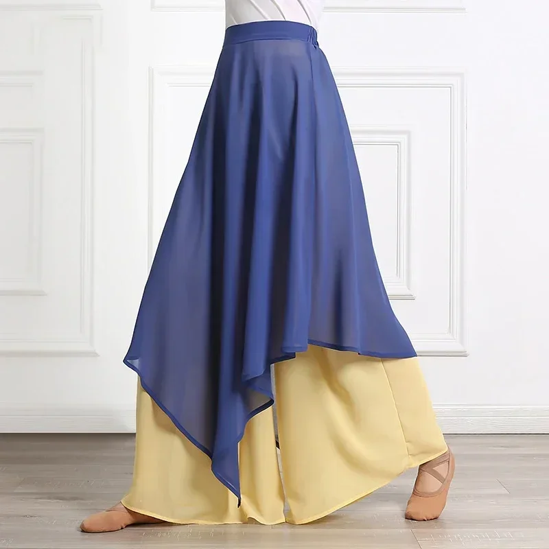 Women's Wide-Leg Pants Elegant Chiffon Culottes Classical Dance Practice Clothes Chinese Modern Dance Adult Blocking Dance Pants - Image 10