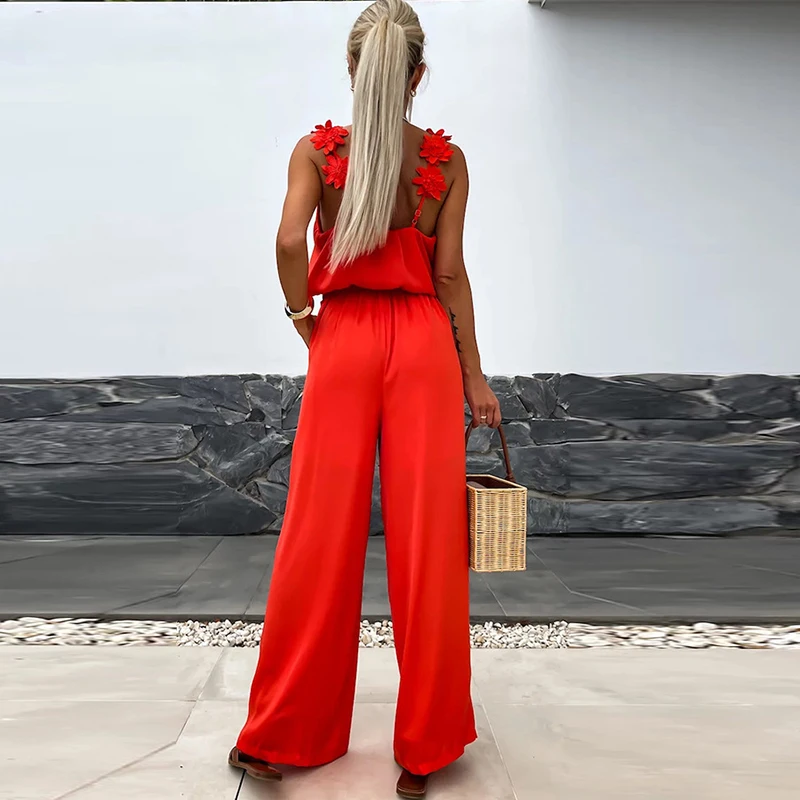 Female Jumpsuit For Women Casual Summer Solid Loose Long Pants Jumpsuit Women Bohemian Rompers Jumpsuit Overalls Female - Image 4