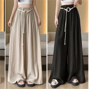 Female High Waist Culotte Pants Ladies Large Size 6XL Solid Color Casual Yamamoto Skirt Pantalons Women Loose Wide Legs Trousers