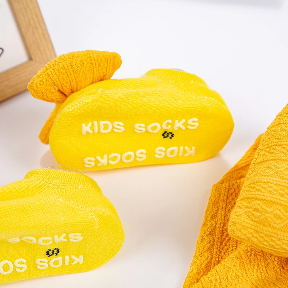 3Pcs/Set Baby Hats Socks Set Big Puff Pillow Bows Boys Girls Beanies Caps 0-12M Non-Slip Short Sock Infant Photography Props - Image 5