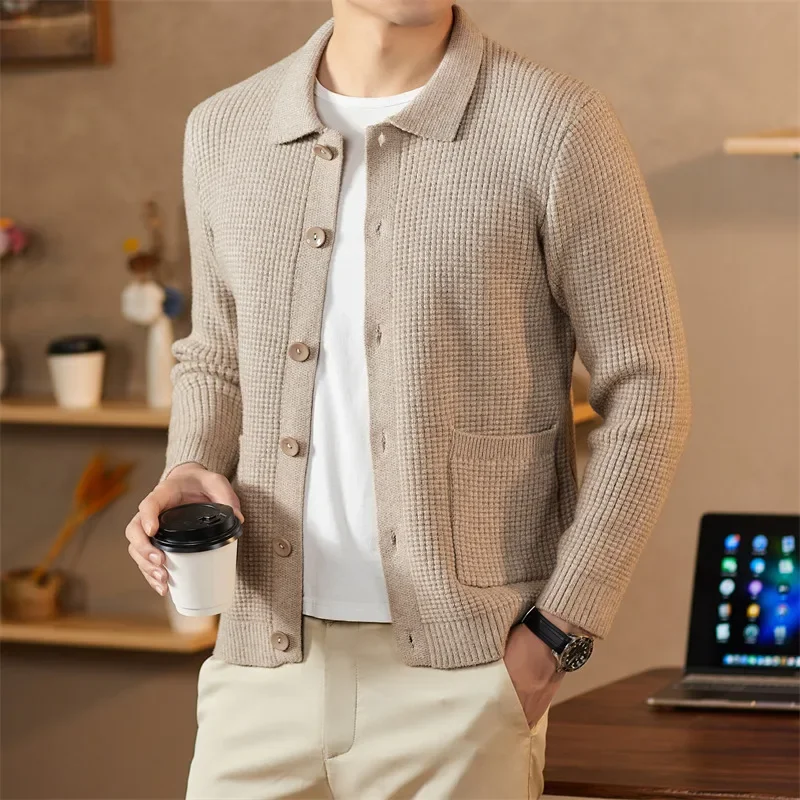 Cardigan Male Sweater Man Clothes Modern Slim Fit Lightweight Fabric Versatile Daily Wear Office Home Streetwear Chic Look New - Image 3