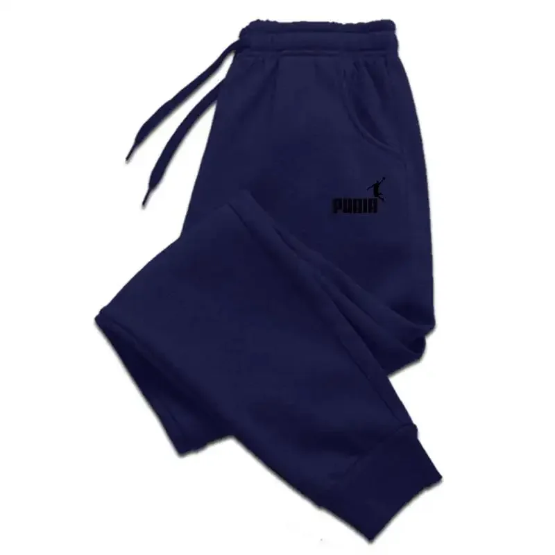 2025 Men's trousers for autumn and winter, men's casual pants, fashionable soft sportswear pants, jogging sports logo print - Image 7