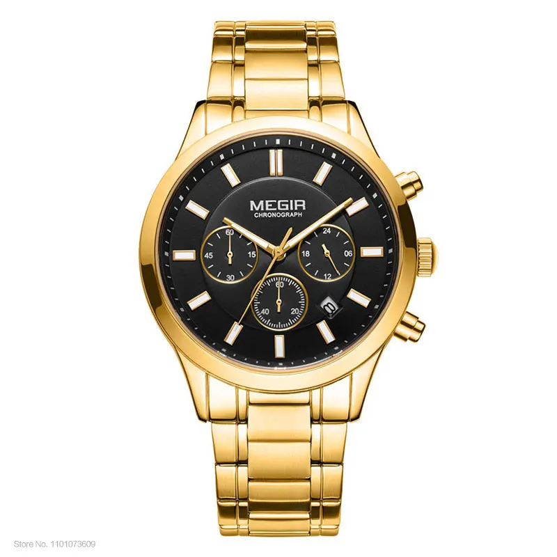MEGIR Watches for Men 2021 New Chronograph Quartz Watch Luxury Stainless Steel Wristwatch Man Relogios Masculino часы мужские - Image 13