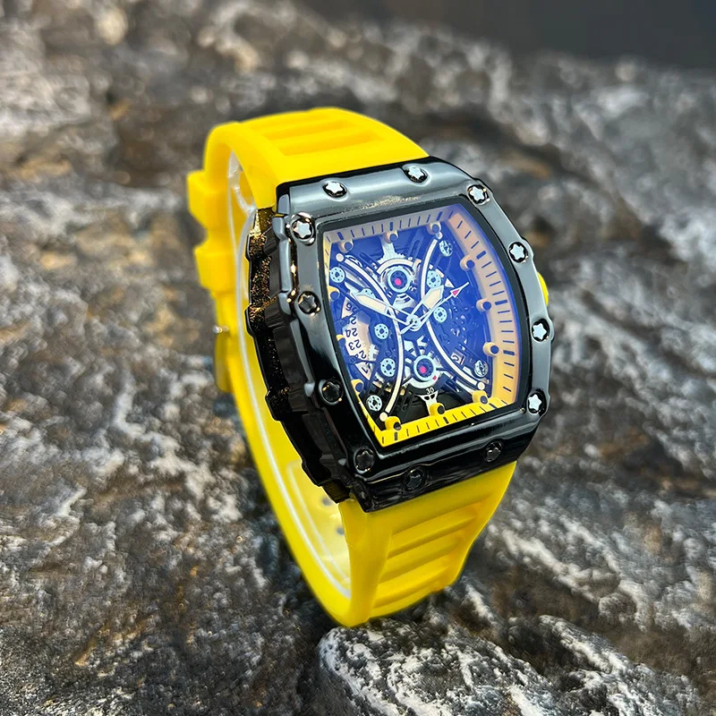 Men's Watch Light Luxury Brand Wine Barrel dial Fashionable Night Glow Sports Watch Calendar Clock Reloj L146 - Image 14