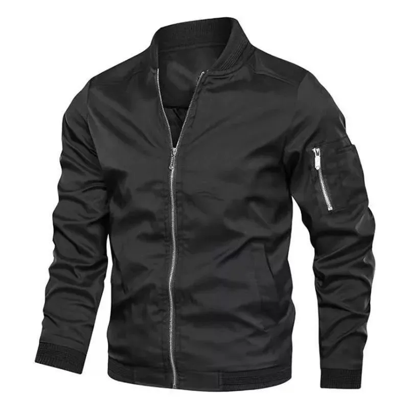 Fall Winter Quality New Men's Jackets Fashion Young Men's Jackets Baseball Clothing Bomber Jacket Basic Style Solid Color Coat - Image 10