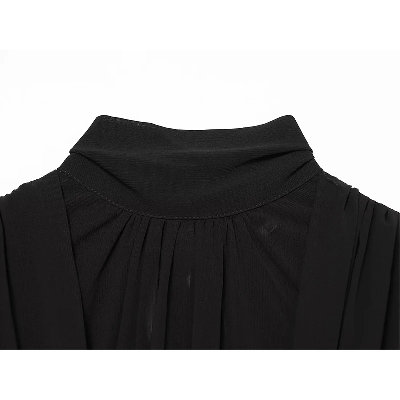 Women's Tops Summer Fashion Pleated Tops Women Turtleneck Sleeveless Tops Casual Female Chic Tops - Image 4