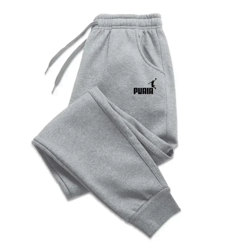 2025 Men's trousers for autumn and winter, men's casual pants, fashionable soft sportswear pants, jogging sports logo print - Image 9