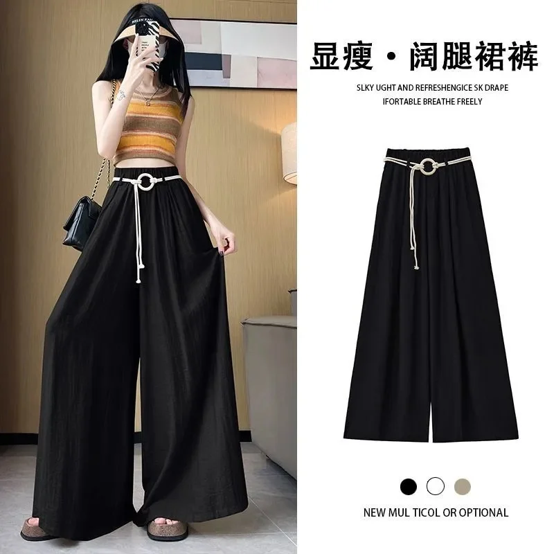 Female High Waist Culotte Pants Ladies Large Size 6XL Solid Color Casual Yamamoto Skirt Pantalons Women Loose Wide Legs Trousers - Image 7