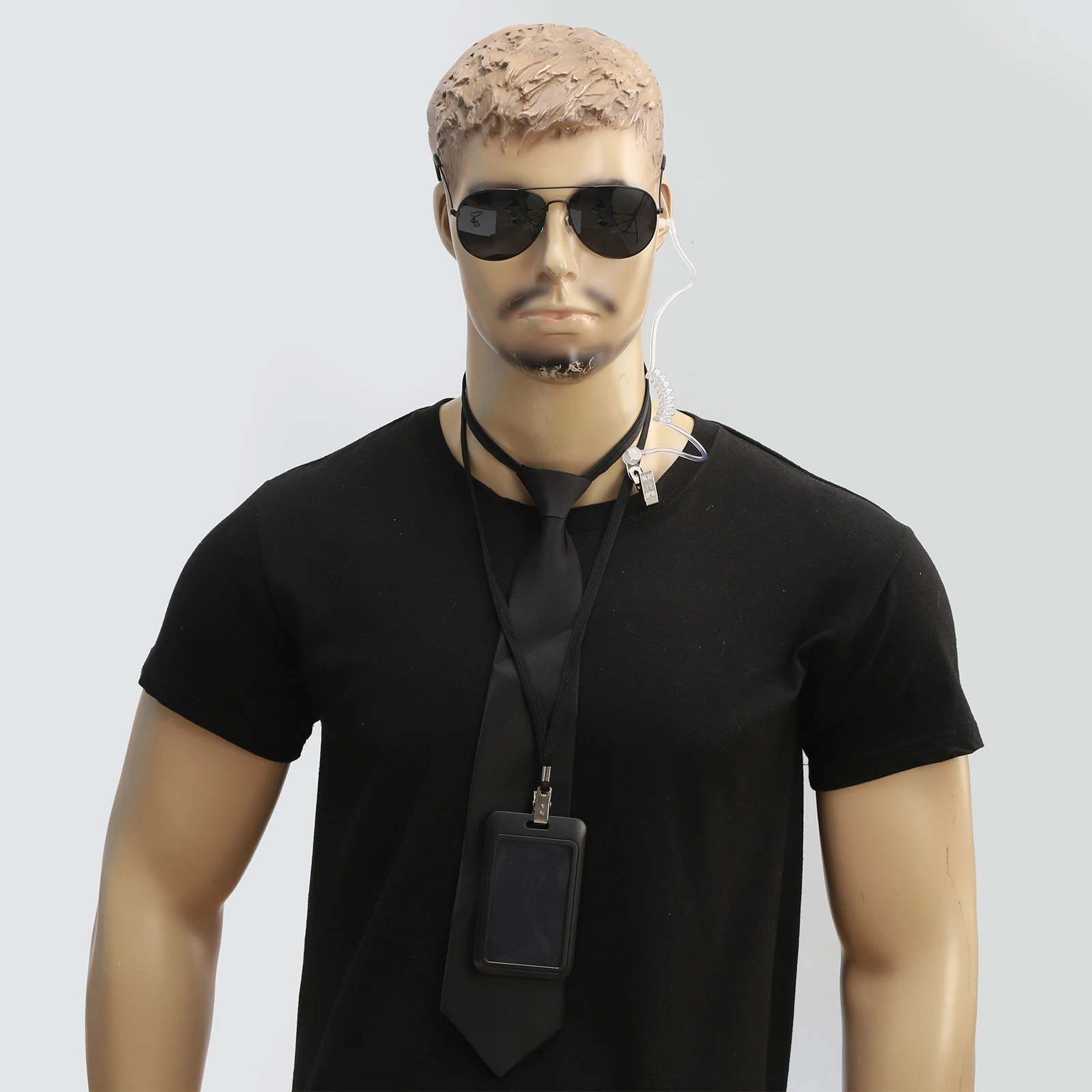 Agent Accessories Set Tie Earplugs Work Brand Glasses Hat Secret Security Service Costume for Teens Adults Cosplay Game Party - Image 6