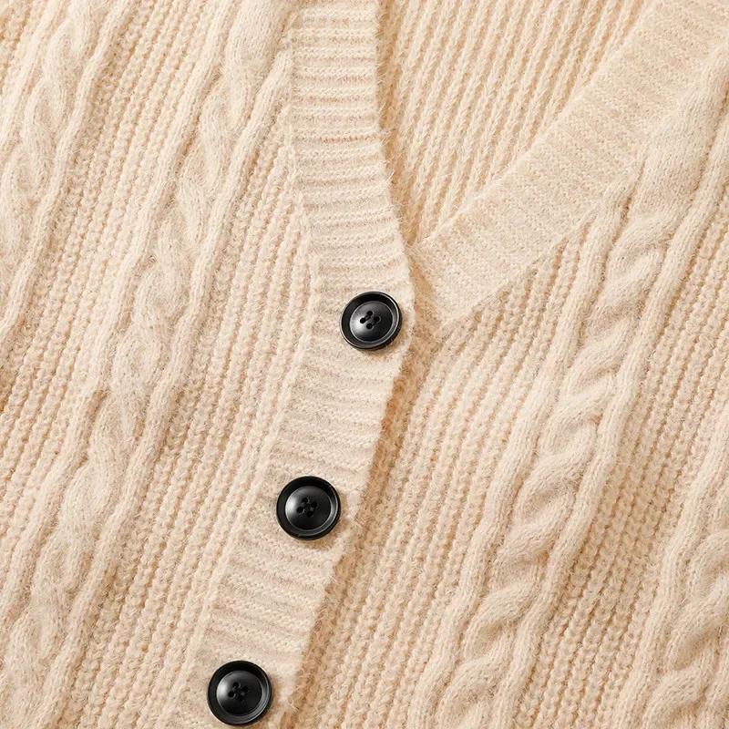 Cardigan Sweater for Men Autumn Winter Casual Knit Coat Loose Vest Sleeveless Vest for Men Sleeveless Cardigan Sweater Fashion - Image 6