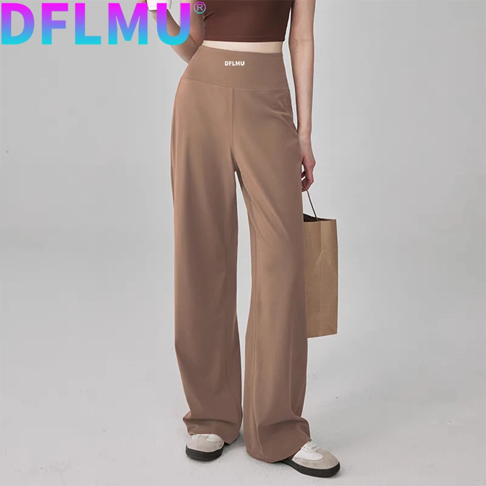 Women Pants Bottoms Breathable Gym Casual Sports Bell Leggings Female DFLMU Yoga Long pants Slim Yoga Pants High Waist Wide Leg - Image 8