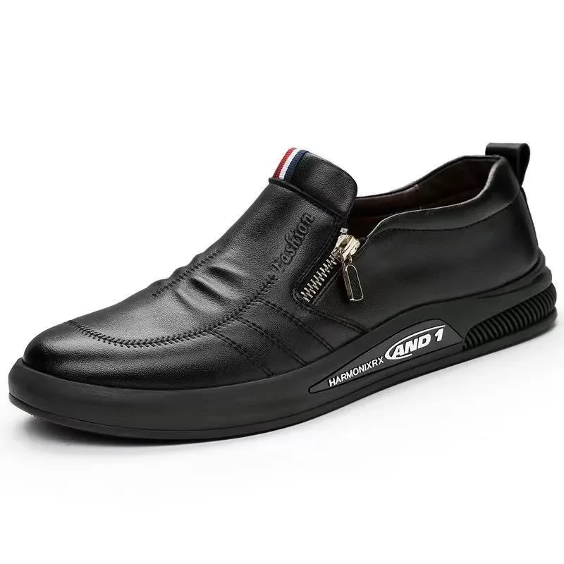 2024 New Casual Leather Shoes Men Fashion Loafers Autumn Slipon Flat Brand Business Shoes Man Sneakes Comfort Moccasins Zapatos - Image 5